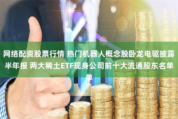 网络配资股票行情 热门机器人概念股卧龙电驱披露半年报 两大稀土ETF现身公司前十大流通股东名单