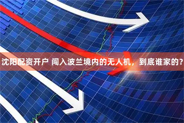 沈阳配资开户 闯入波兰境内的无人机，到底谁家的？
