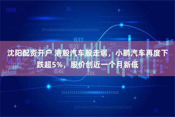 沈阳配资开户 港股汽车股走弱，小鹏汽车再度下跌超5%，股价创近一个月新低